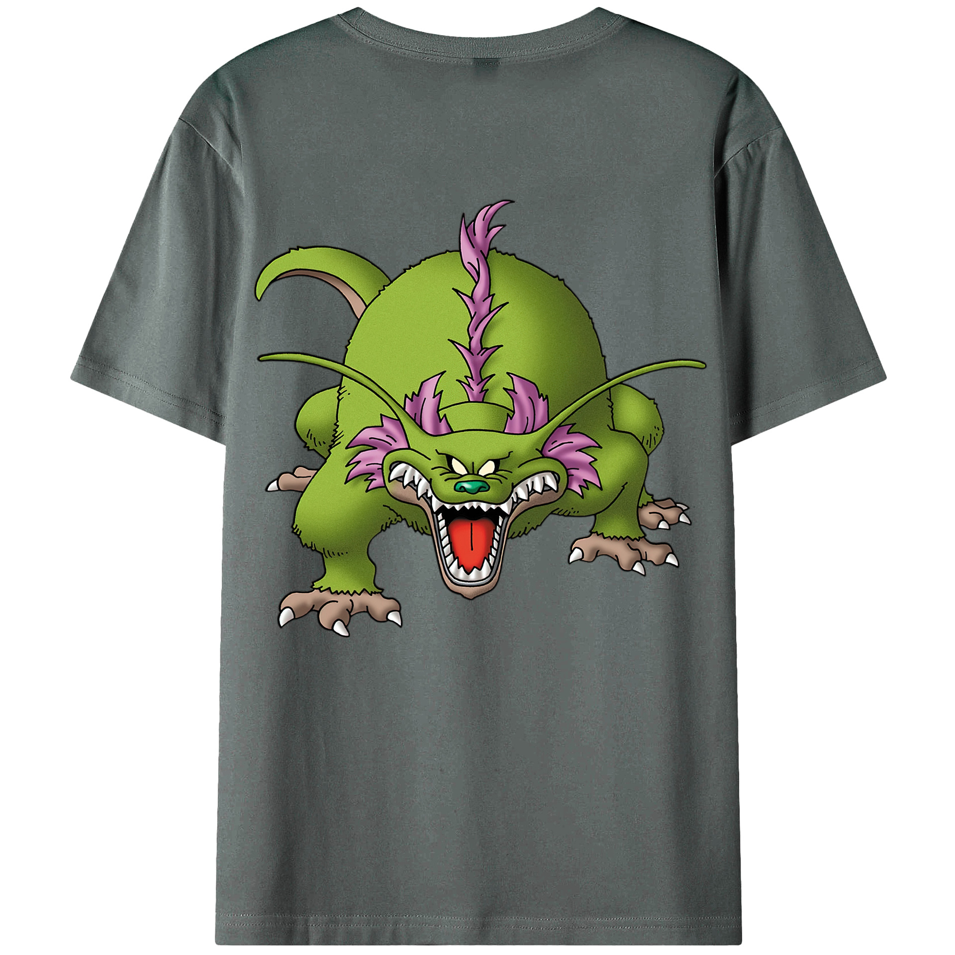（画像用） ドラゴンクエスト Doragon Kuesuto Dragon Quest 綿100％ メンズ半袖Tシャツ（バックプリント） 通気性
